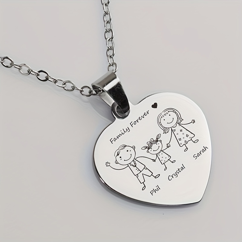 Custom Family Name Pendant Necklace — Personalized Gift